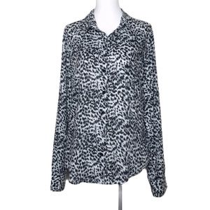 Velvet Graham & Spencer Leopard Button-Down Top